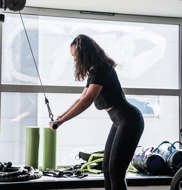 female student becoming a personal trainer