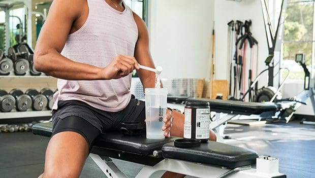 health supplements personal trainers on bench