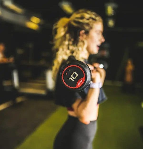 Female weight training at The Fitness Group in post natal period