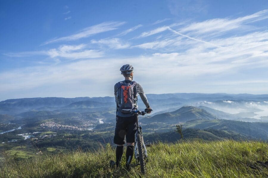 bike on a hill